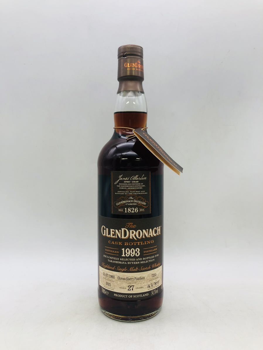 未開栓】GLEN DRONACH グレンドロナック 27年 1993 ハイランドシングルモルトスコッチウイスキー 700ml 54% 箱付き  WH24857