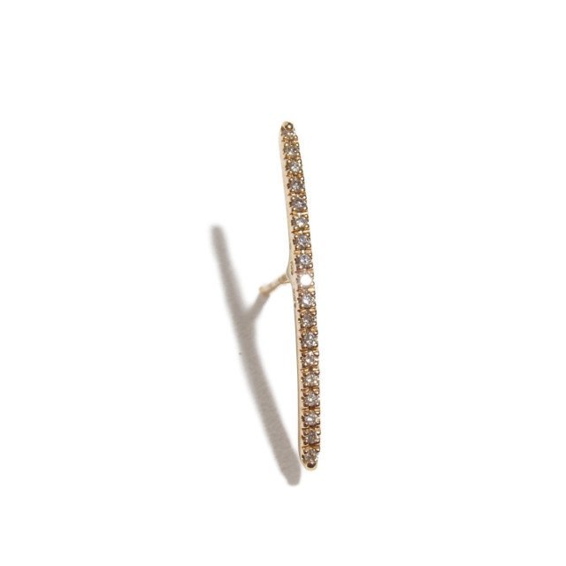 J1624P ▽Hirotaka ヒロタカ▽ Gossamer Diamond Long Bar Earring