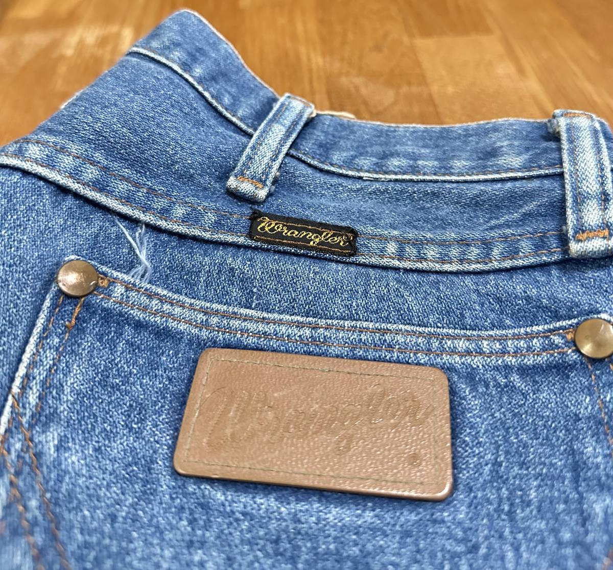 雰囲気◎ 70's vintage wrangler 13mwz デニムパンツ USA製 scovill ヴィンテージ オリジナル 古着 W32 L30_画像4