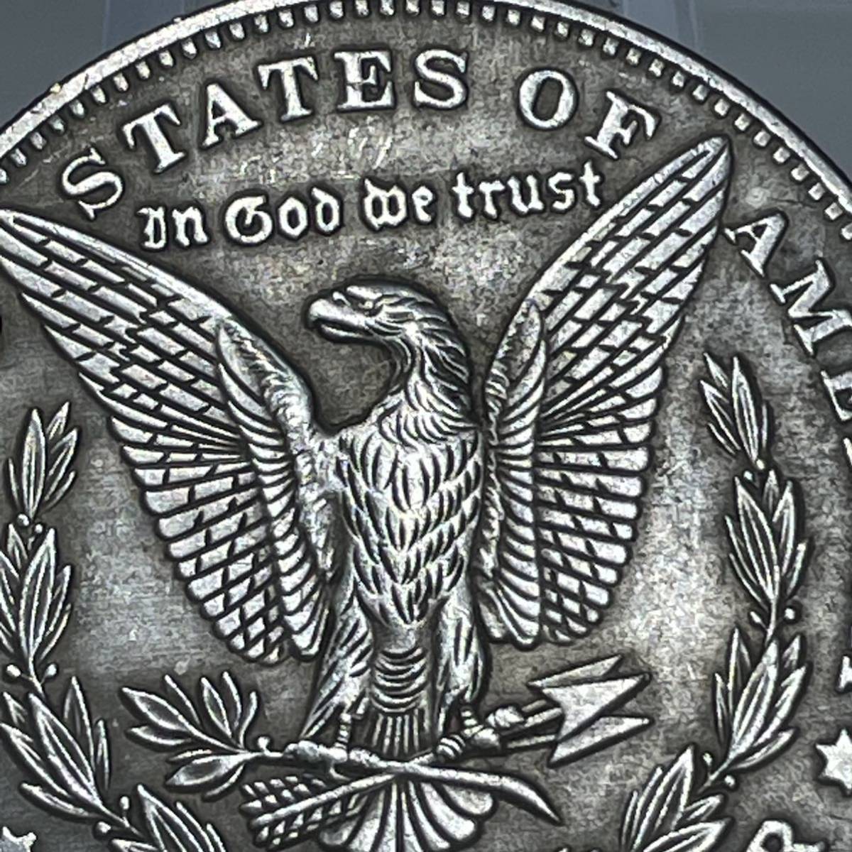 WX749流浪幣 天眼 鷹紋 髑髏の女 外国硬貨 貿易銀 海外古銭 コレクションコイン 貨幣 重さ約23g_画像5