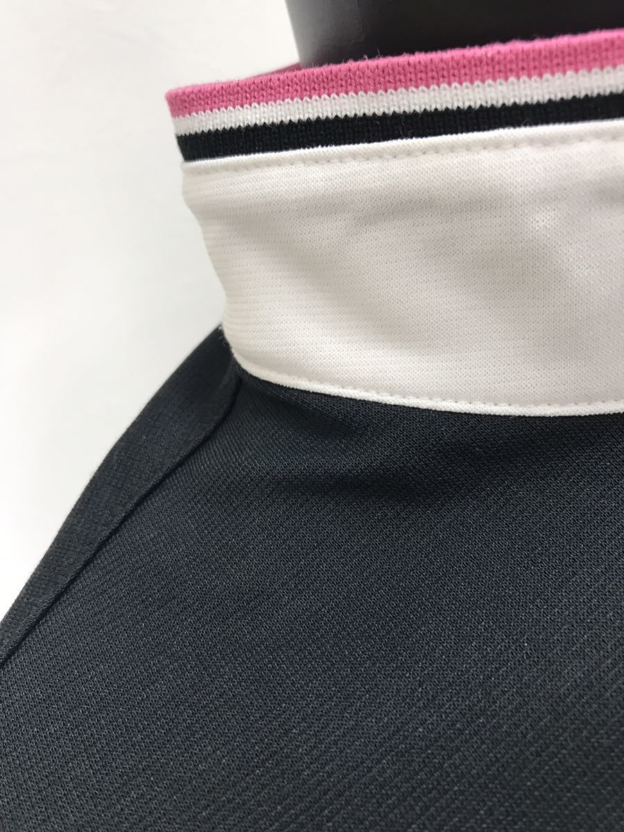 【USED】Munsingwear マンシングウェア REFINEY ハーフジップ ハイネック 半袖 シャツ ブラック 黒 レディース L ゴルフウェア_画像6