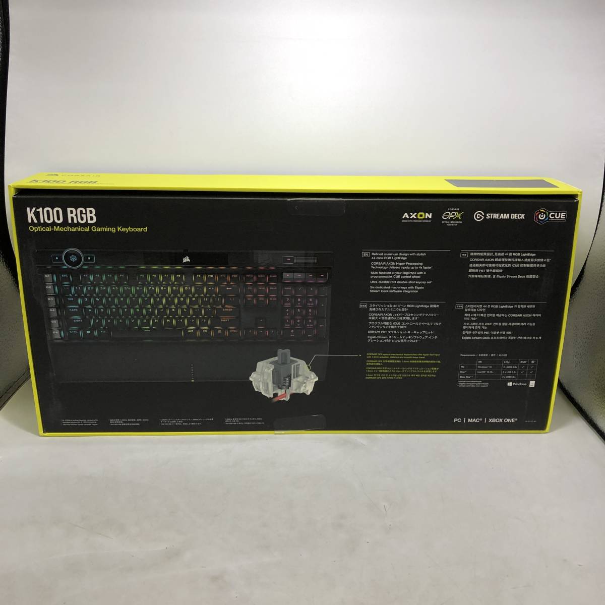 開店記念セール！】 CORSAIR K100 RGB メカニカルゲーミングキーボード