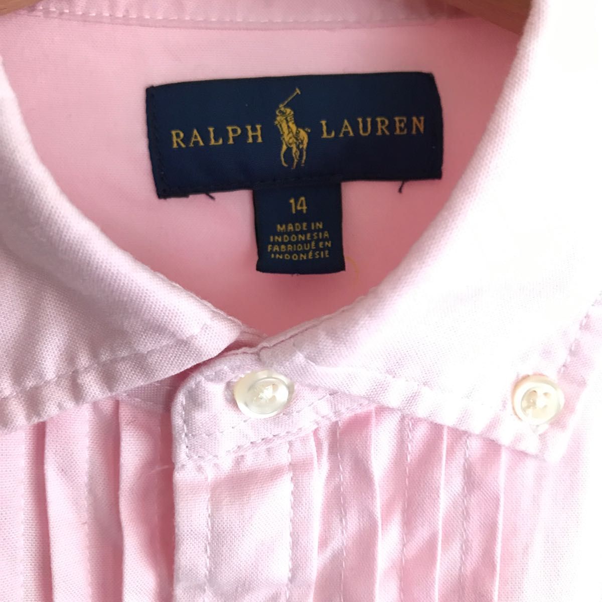 RALPH LAUREN ラルフローレン 半袖ワンピース オックスフォード RALPH LAUREN ラルフローレン 半袖ワンピース オックスフォード