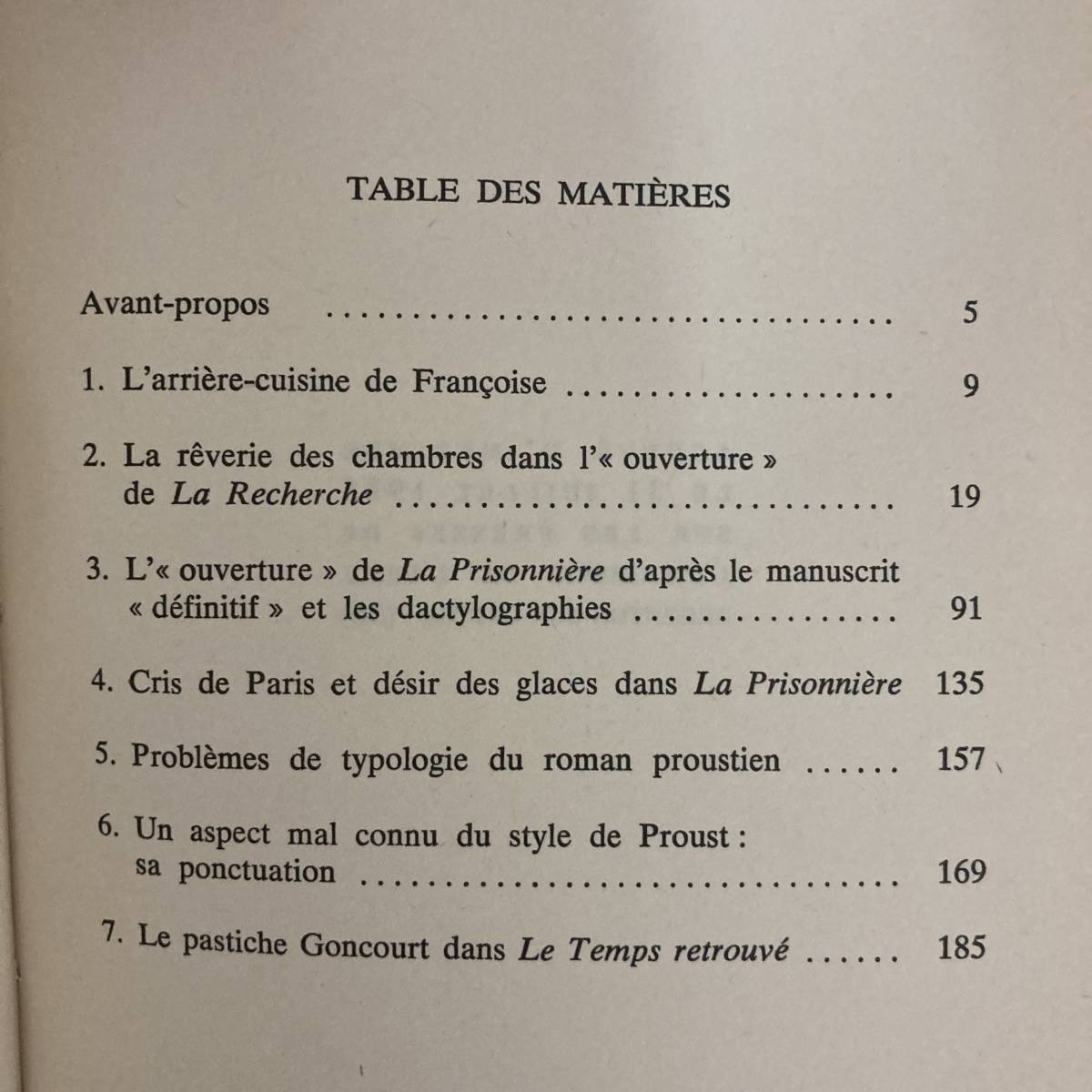 【仏語洋書】PROUST DANS LE TEXTE ET L’AVANT-TEXTE / ジャン・ミリ Jean Milly（著）_画像3