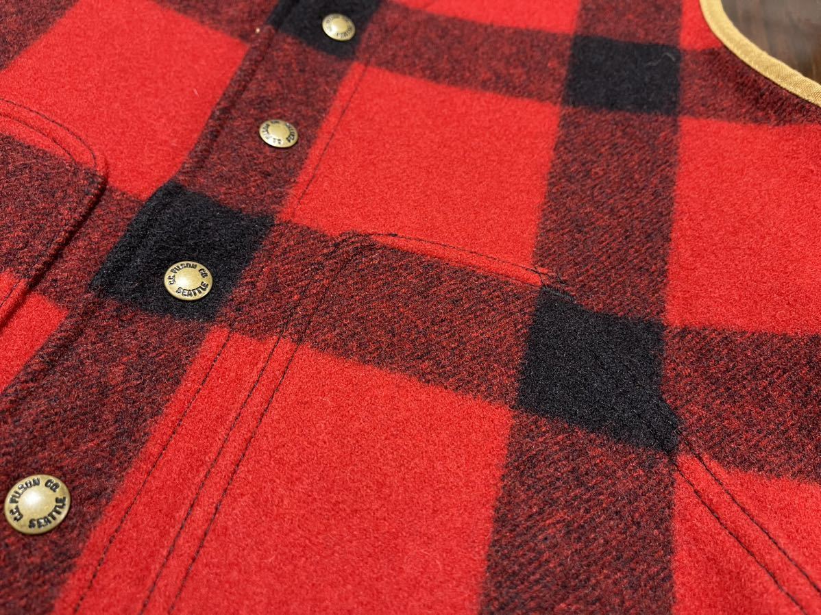 米国製 FILSON フィルソン MACKINAW WOOL LINED DRY TIN CLOTH VEST