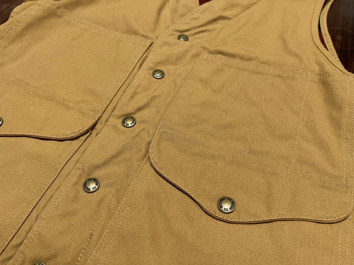 米国製 FILSON フィルソン MACKINAW WOOL LINED DRY TIN CLOTH VEST