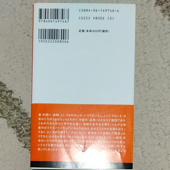 高島俊男著「中国の大盗賊・完全版」 講談社現代新書