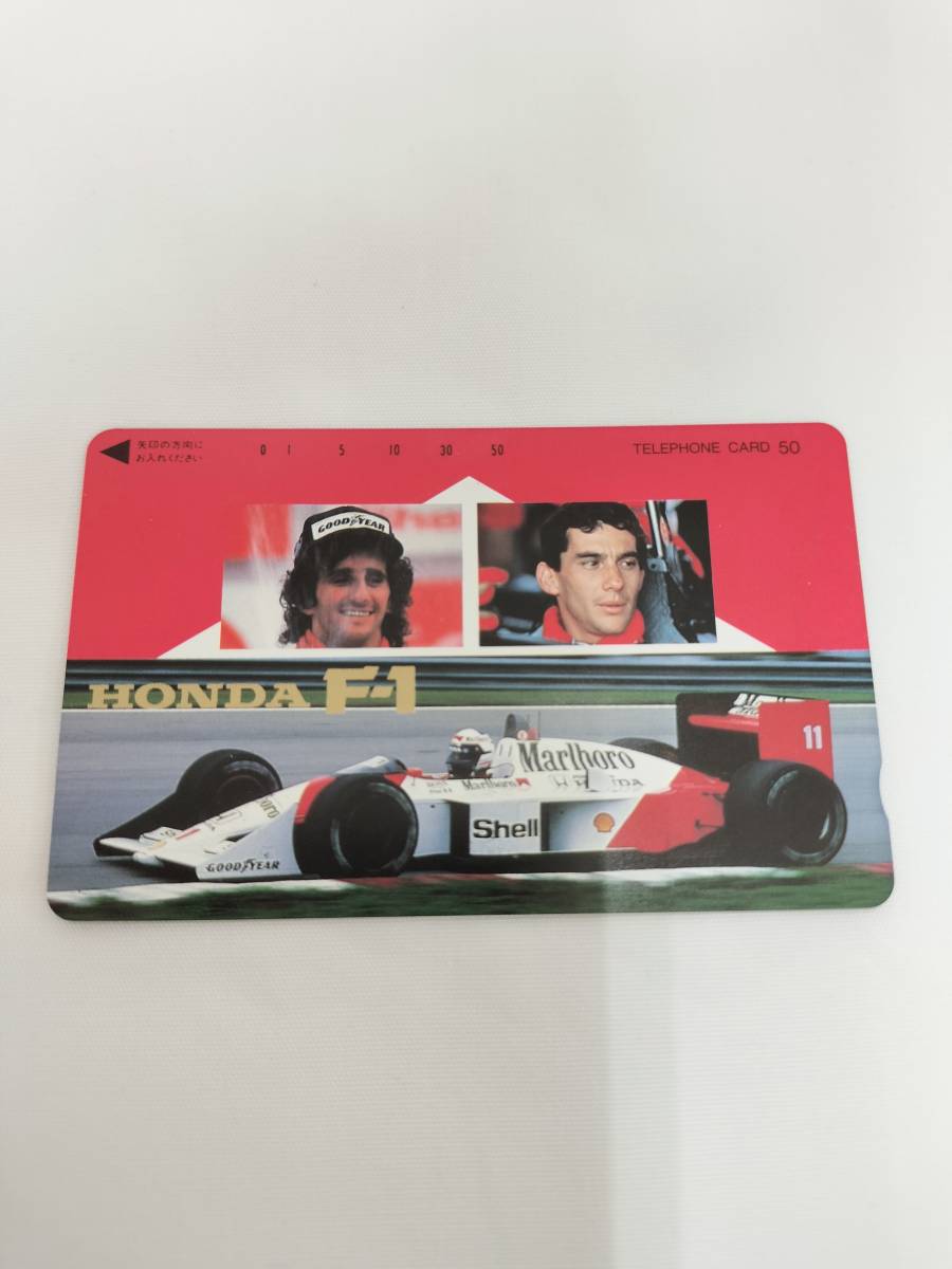 [ unused ] telephone card i-ll ton * Senna Alain * Prost HONDA F-1 telephone card 50 frequency present condition goods 