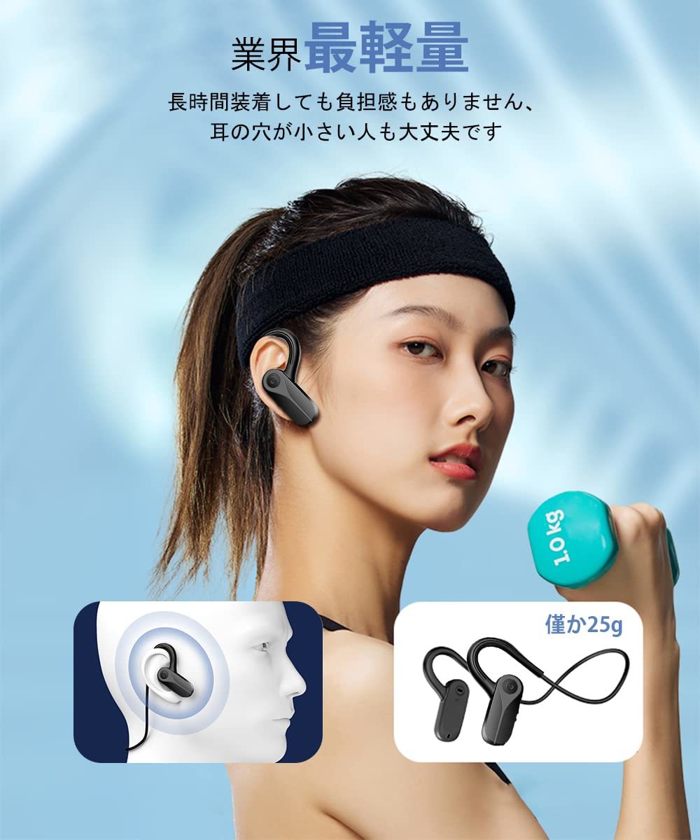 送料無料★開放型イヤホン Bluetooth5.3 イヤホン 耳掛け式 ワイヤレス ネックスピーカー Type‐C急速充電_画像7