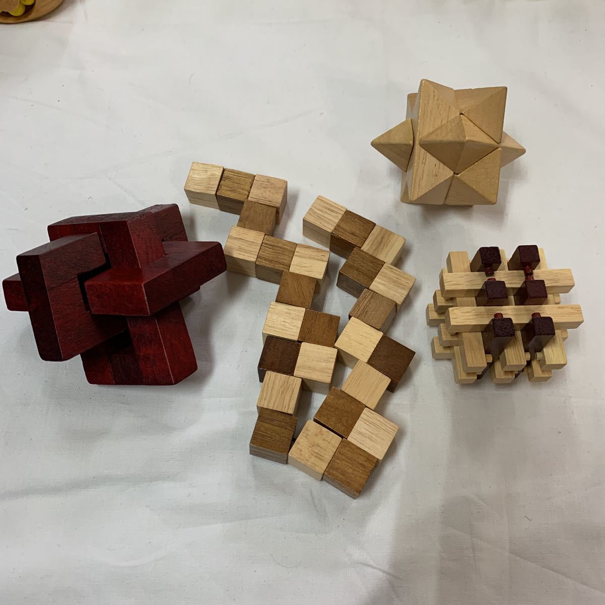  wooden puzzle solid puzzle basket. middle. paul (pole) ground .. stair hexagon collection wooden puzzle is noi. . demon. star etc. intellectual training toy total 10 point 