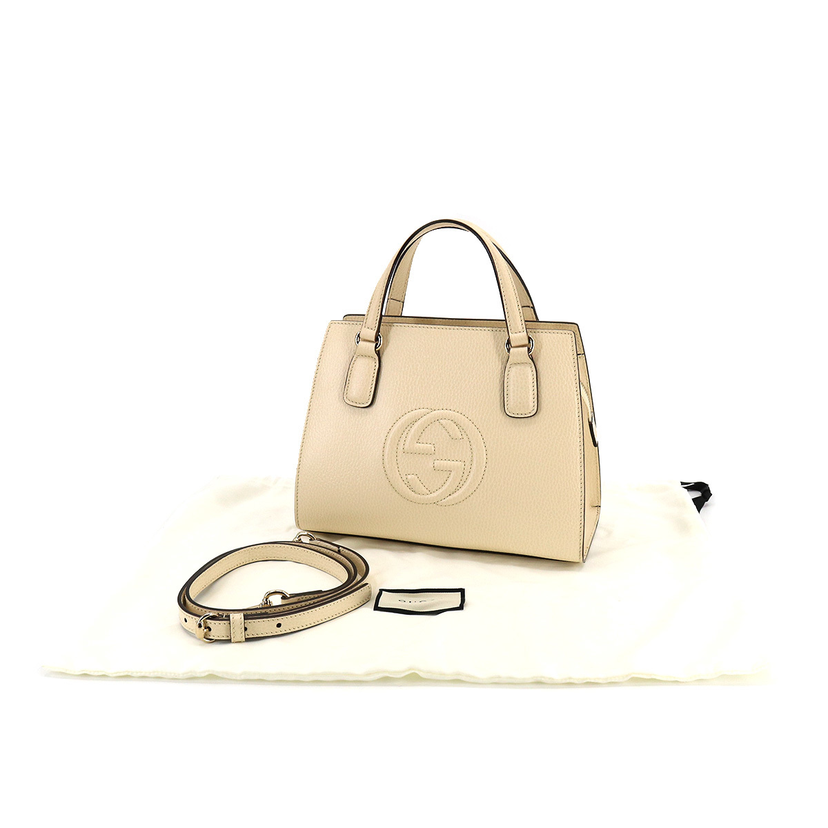 新品同様 グッチ GUCCI ソーホー インターロッキングG 2way ハンド