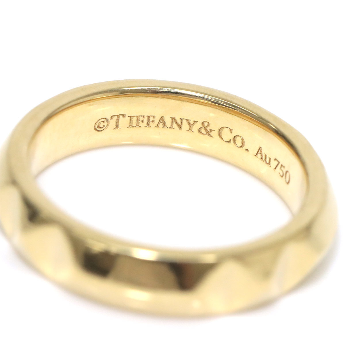 ティファニー TIFFANY&Co. トゥルー バンド 7.5号 リング 幅4mm K18 YG イエローゴールド 750 指輪 True Band Ring 90188905_画像3