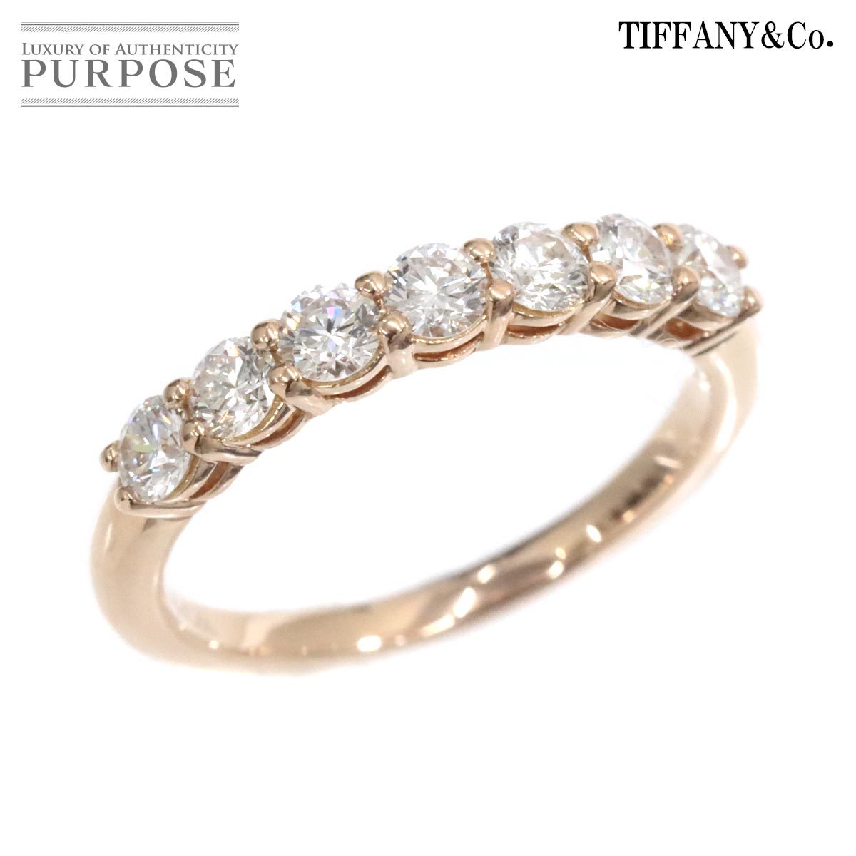 ティファニー TIFFANY&Co. フォーエバー 10号 リング ハーフ ダイヤ 幅3mm K18 PG ピンクゴールド 750 指輪 Embrace Ring 90185884
