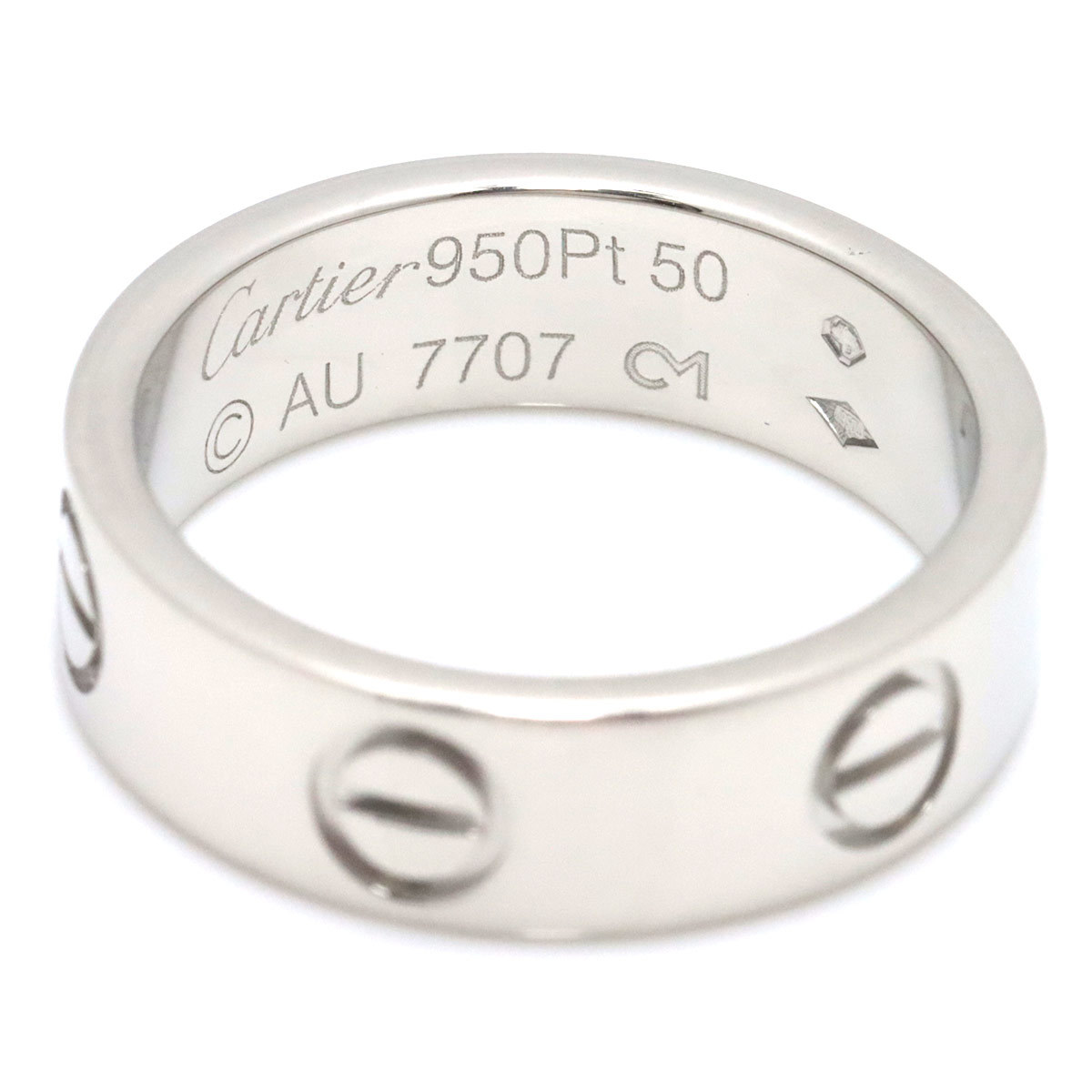 カルティエ Cartier ラブ #50 リング Pt プラチナ 指輪 Love Ring【証明書付き】 90190874 