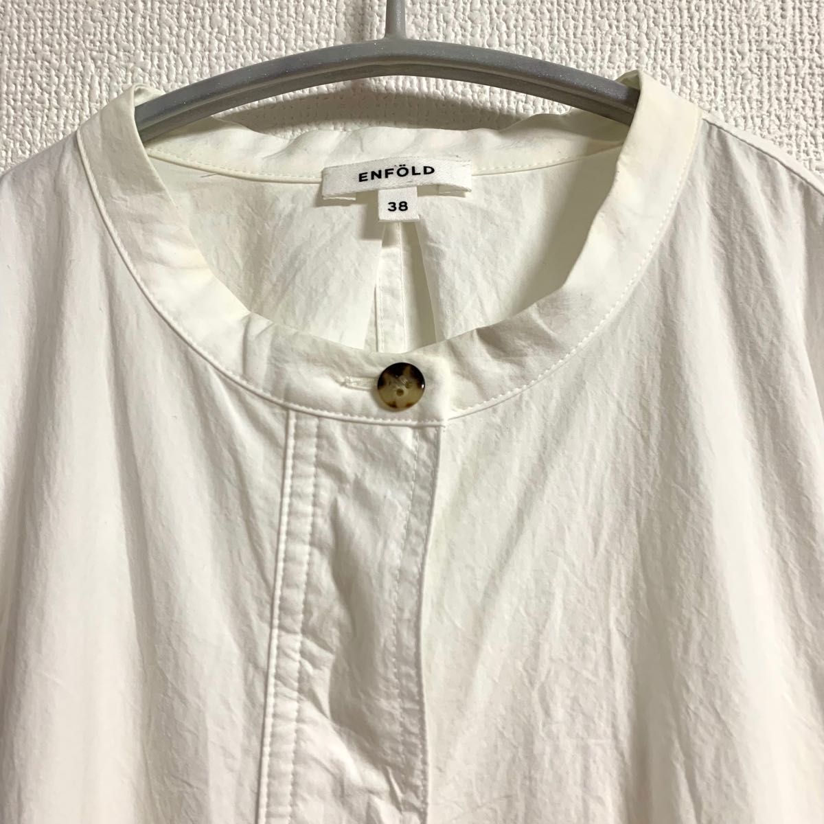 新作 ENFOLD エンフォルド Washedタイプライター Open cuff SHIRT