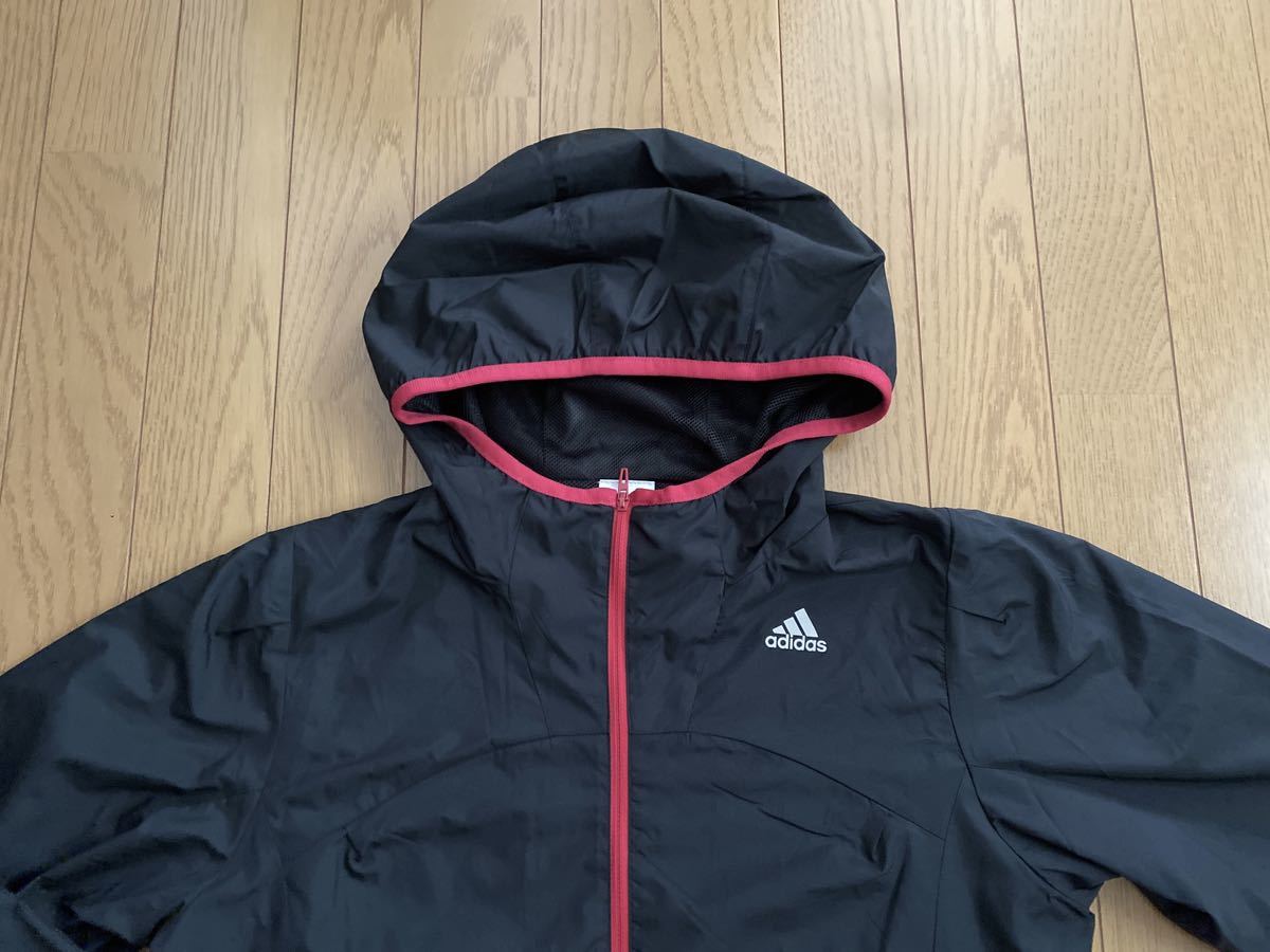 ★美品★adidas ウィンドブレーカー climaproof サイズL 黒 レディース★_画像2