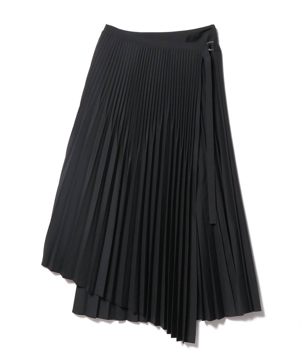 新品タグ付 COLUMN コラム プリーツラップスカート ESTNATION サイズ36 ブラック 人気カラー
