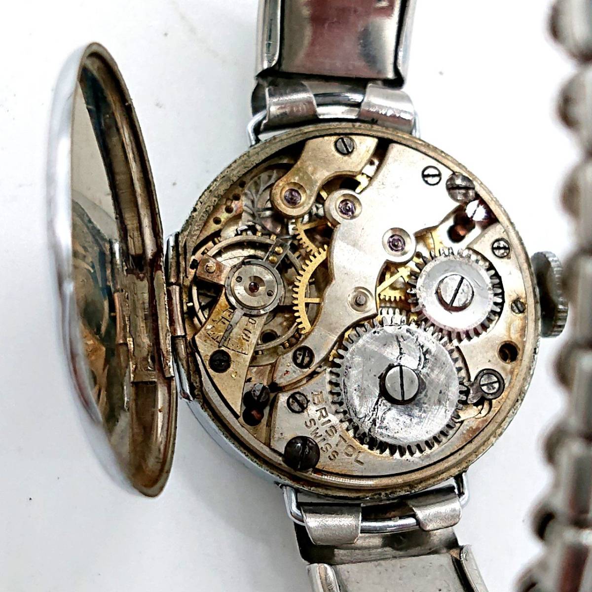 [ operation 0]BRISTOL Bliss toru self-winding watch wristwatch silver face 25 stone lady's 