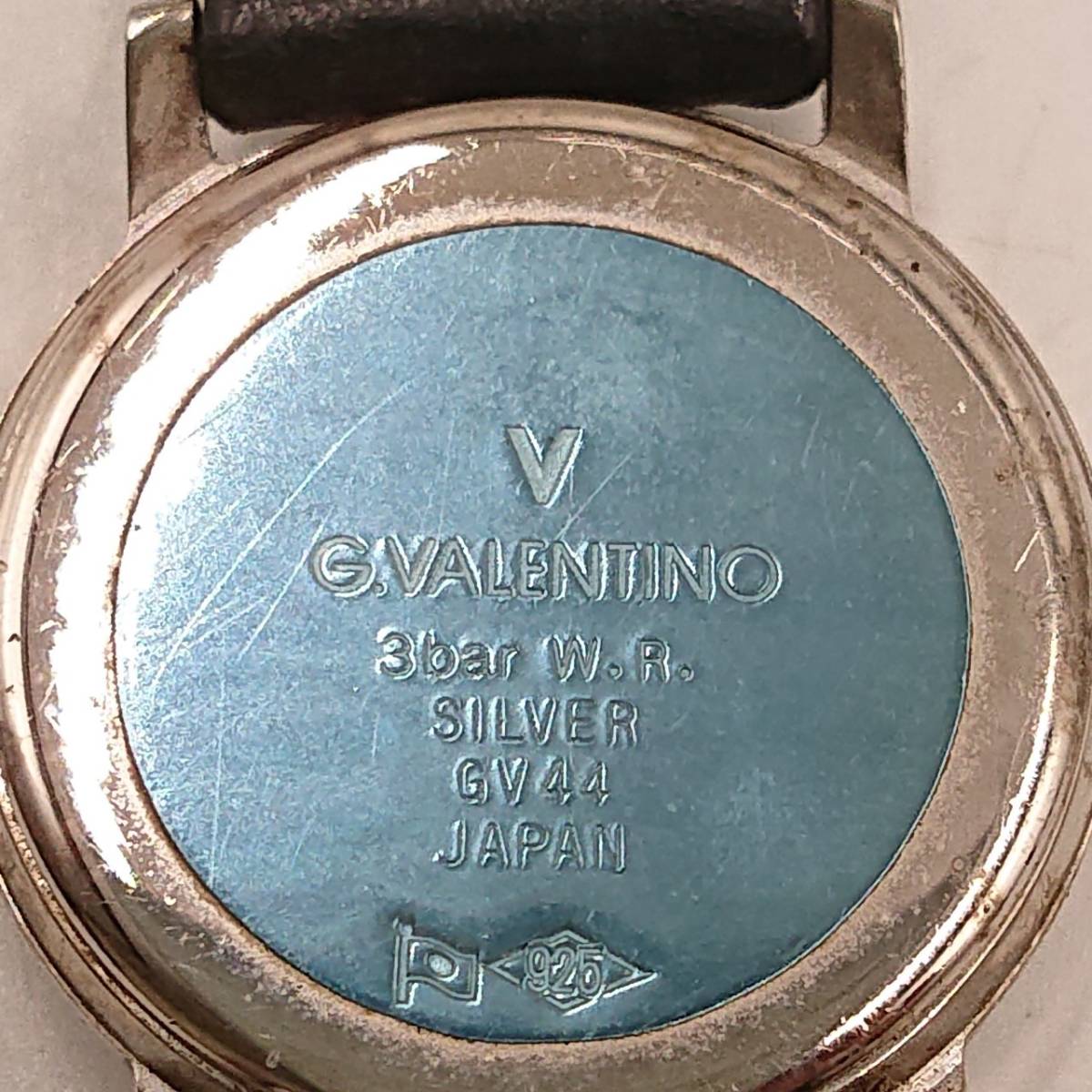 【電池切れ】GIOVANNI VALENTINO ジョバンニ バレンチノ クォーツ 腕時計 シルバー文字盤 ラウンド レザーベルト レディース GV44_画像2