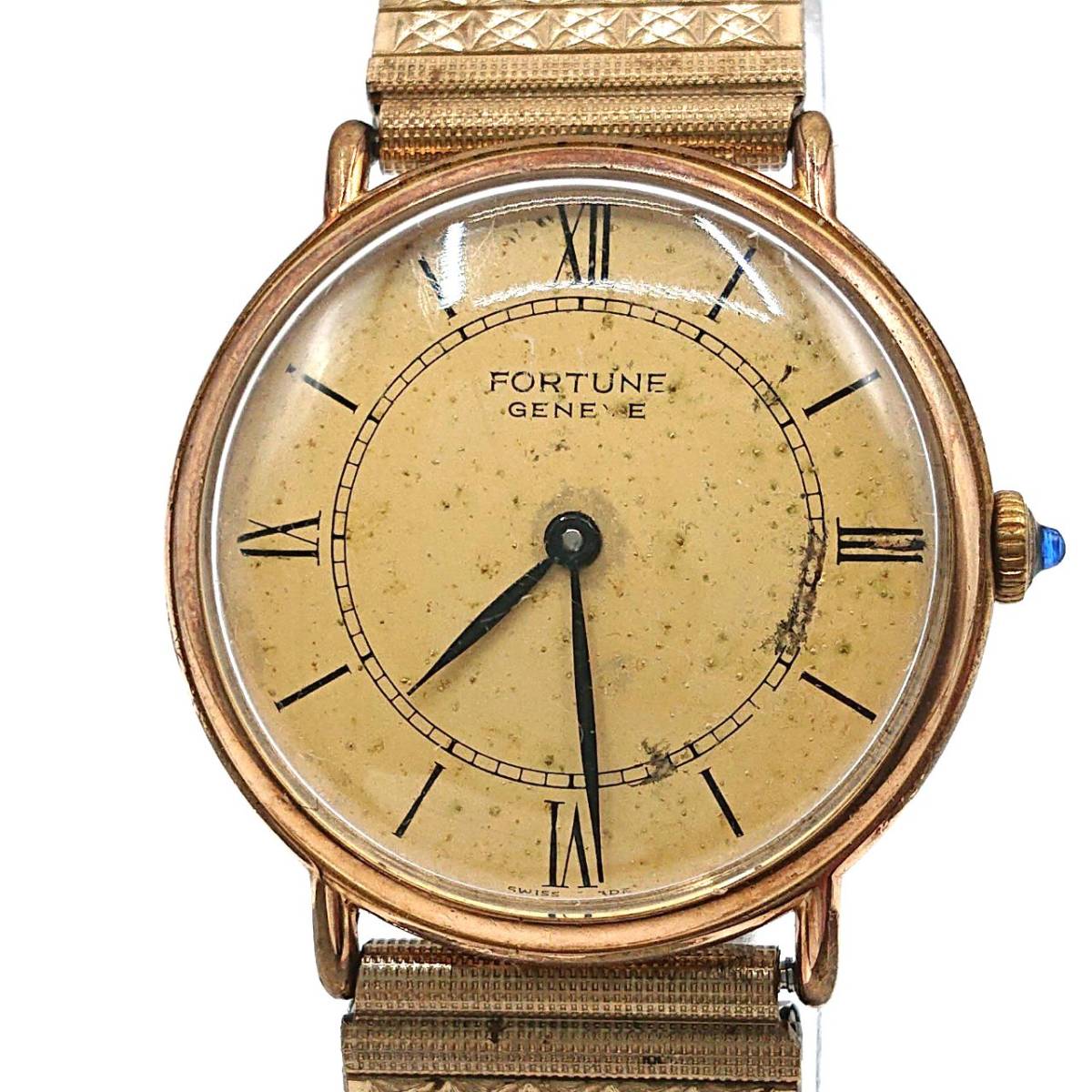 【稼働〇】FORTUNE GENEVE フォーチュンジュネーブ　3587-51　手巻き腕時計　ゴールド　ラウンドフェイス　ユニセックス_画像1