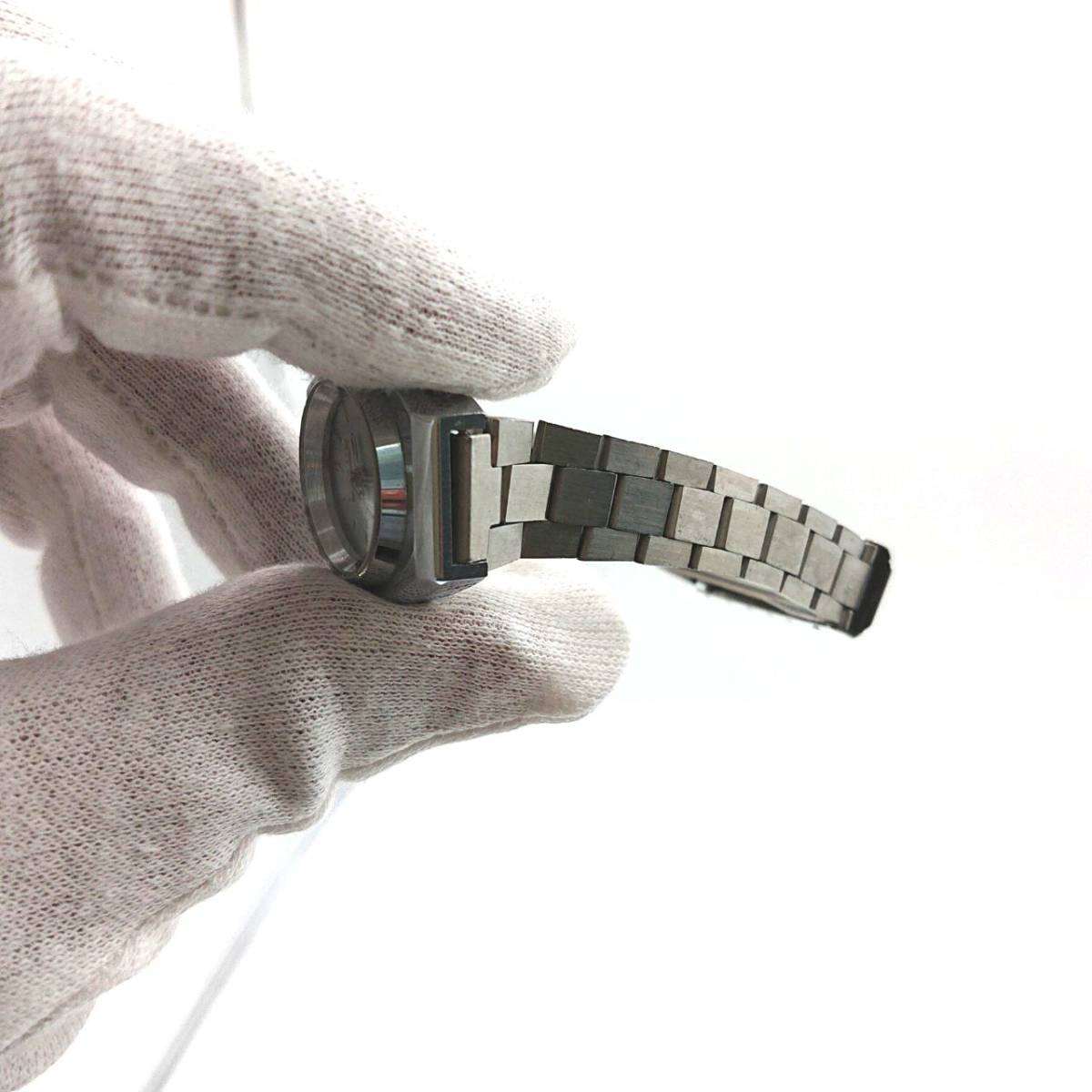【稼働×】LIGIIN リジン 手巻き腕時計 シルバー ラウンドフェイス レディースの画像3