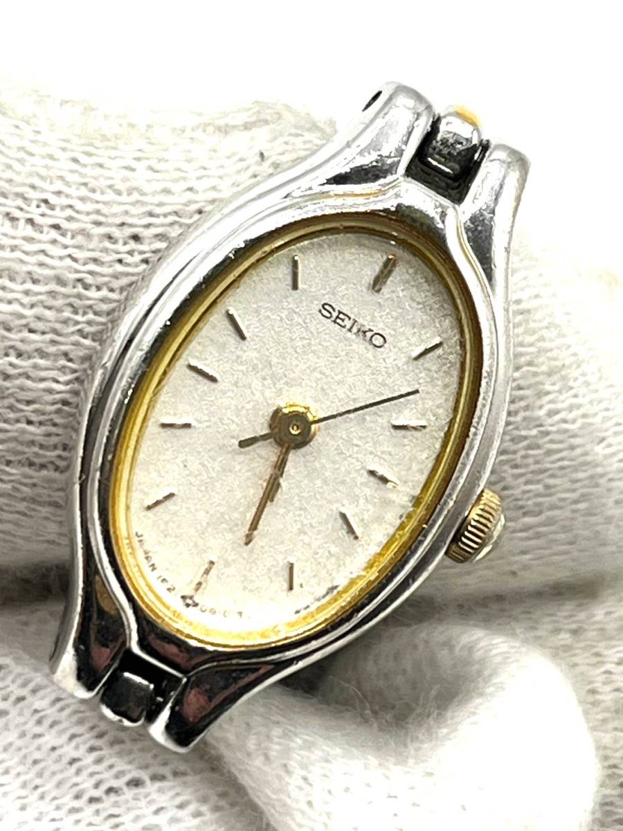 電池切れ】SEIKO セイコー 1F21-5A00 オーバル コンビカラー 電池切れ】SEIKO セイコー 1F21-5A00 オーバル コンビカラー