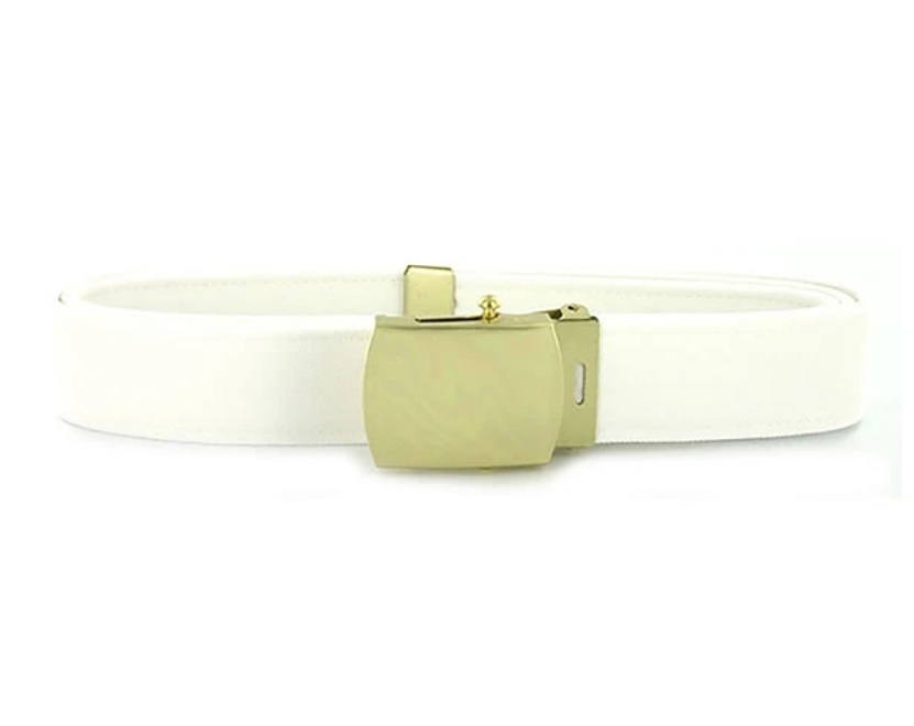 特価SALE！U.S.Navy 製服用 Belt & Buckle(記章無し) White CNT with 24k Gold Buckle & Tip 44" (Vanguard) 在庫限りの画像7