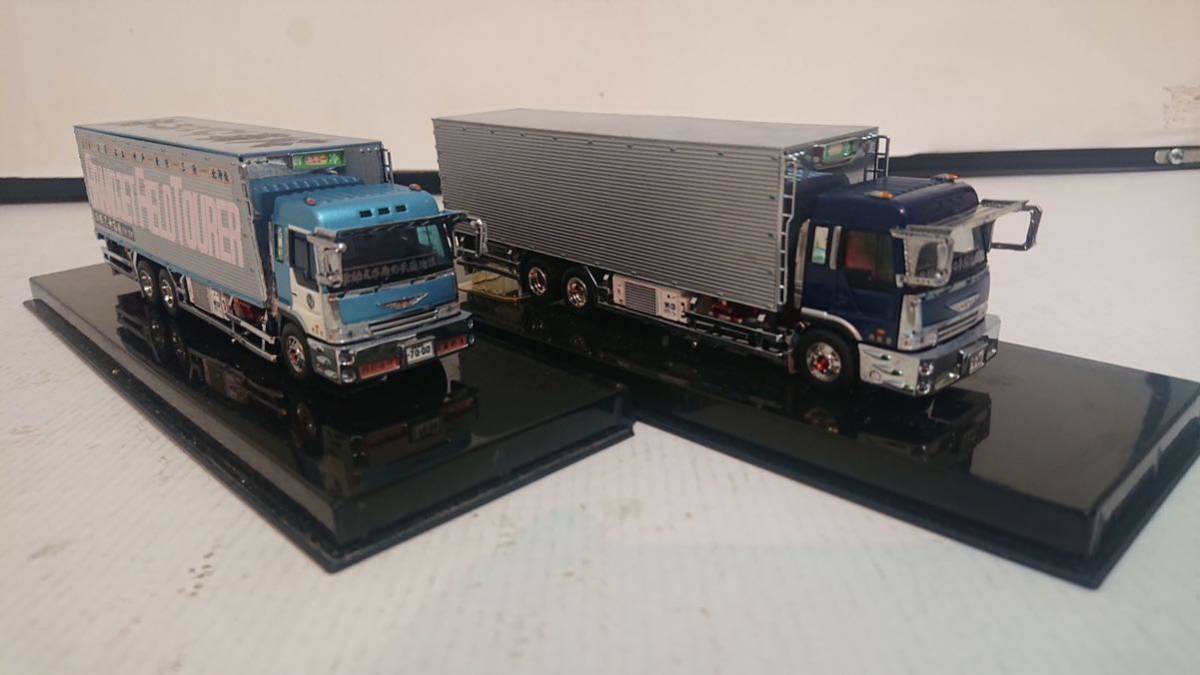 リアルモールド みやこ鮮冷丸美グループ 日野プロフィア 1/72 2台