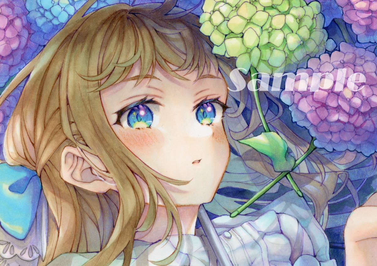 手描きイラストオリジナル『紫陽花雨』-手繪圖–日本Yahoo!拍賣 手描きイラストオリジナル『紫陽花雨』-手繪圖–日本Yahoo!拍賣