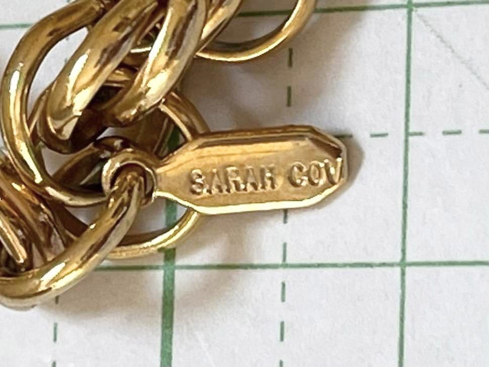 K ★レア★ 美品　海外製　刻印あり　サラコベントリー　SARAHCOV ネックレス　☆358 送料185円〜　アンティーク　ビンテージ_画像6