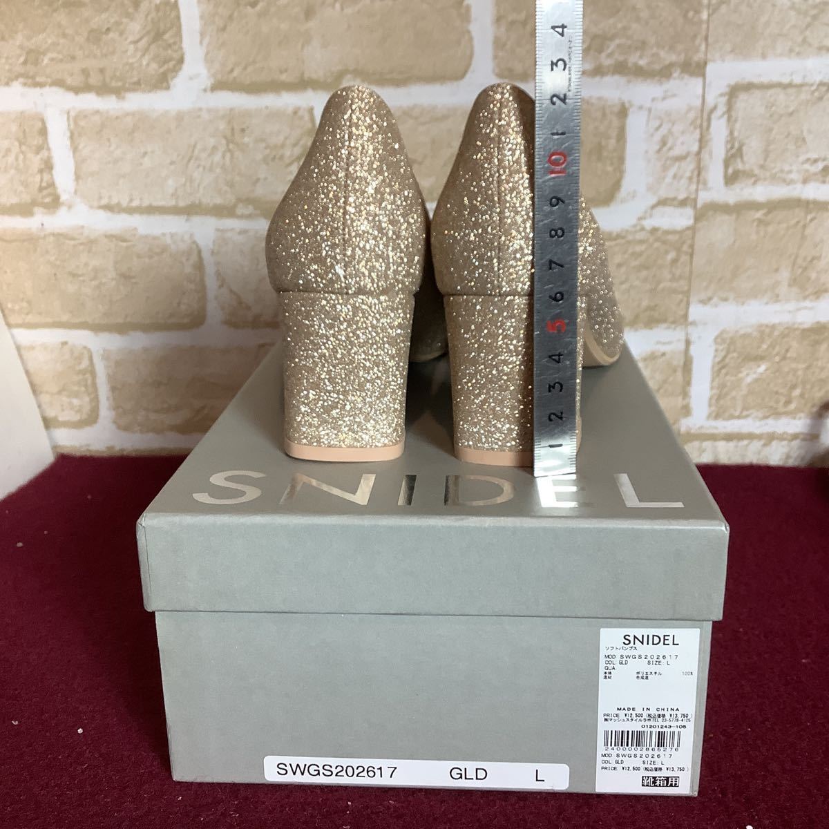 [ selling out! free shipping!]A-140 SNIDEL! pumps! Gold!L 24.5cm! regular price 13,750 jpy! stylish! pretty! wedding! two next .! party! new goods! box attaching!