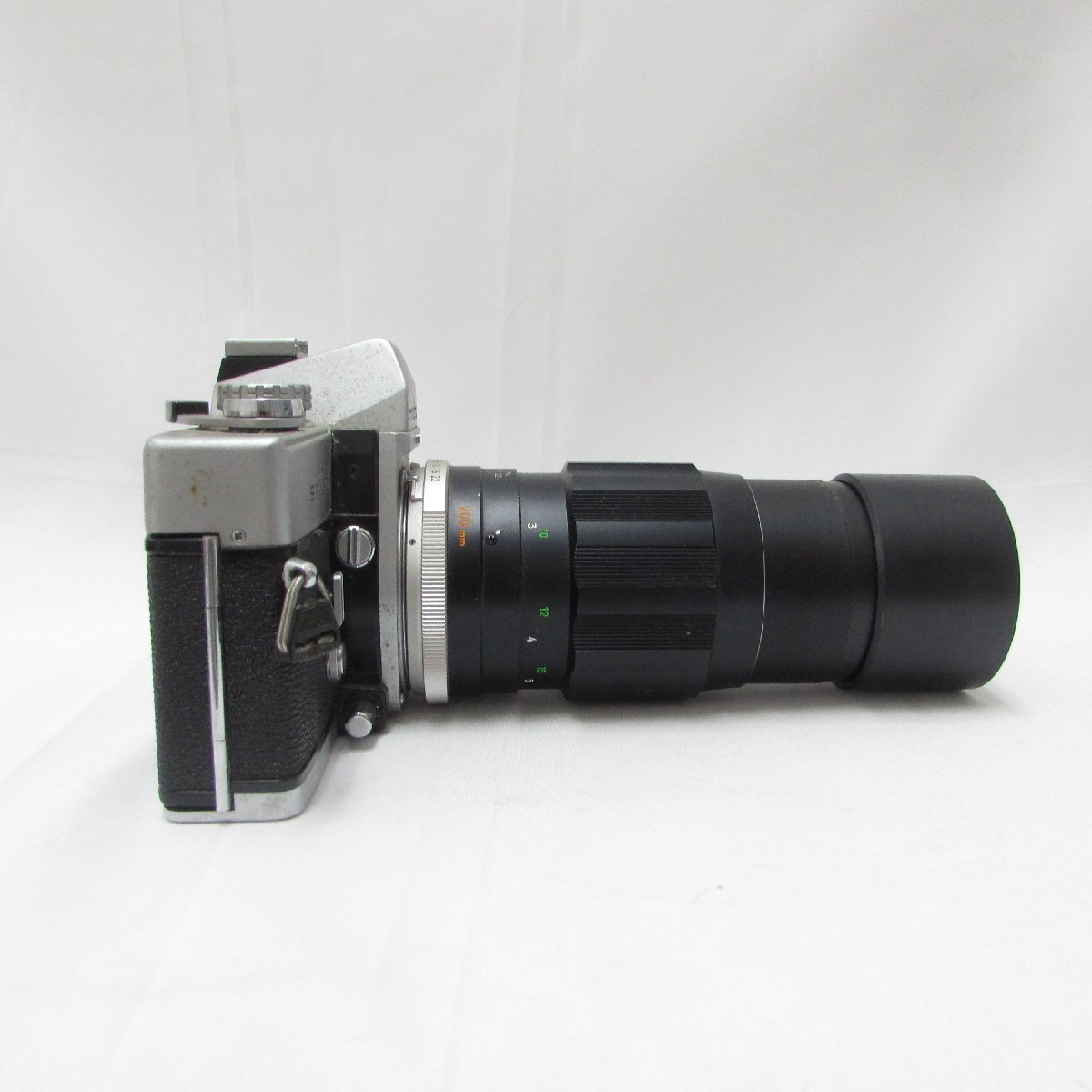 MINOLTA ミノルタ SRT101 シルバー + MC TELE ROKKOR-PE 200mm F4.5 空シャッターOK 現状品 USED /2306Dの画像4