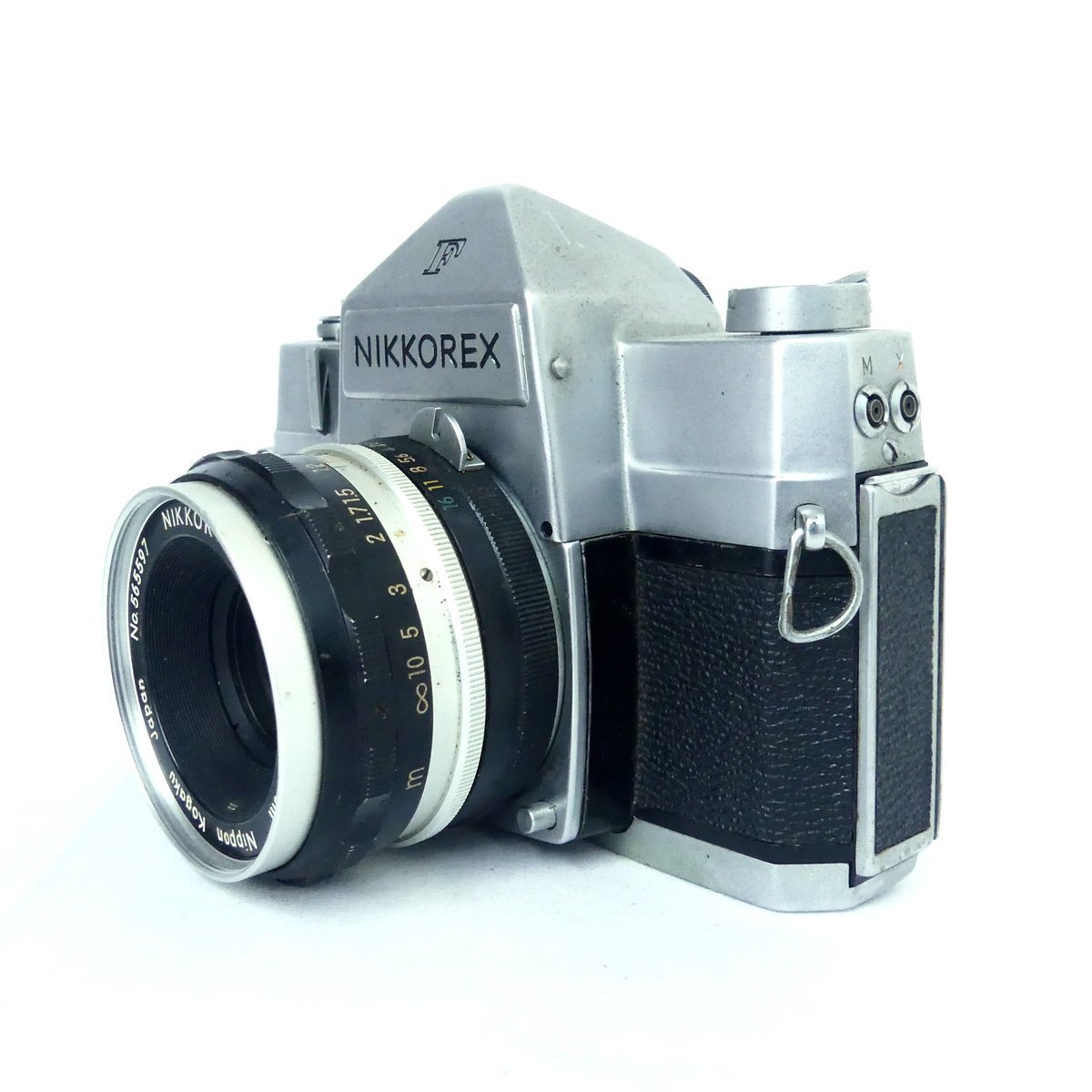 ニコン NIKKOREX ニコレックス F + NIKKOR-S Auto 5cm 50mm F2 フィルムカメラ 空シャッターOK USED /2306C_画像3