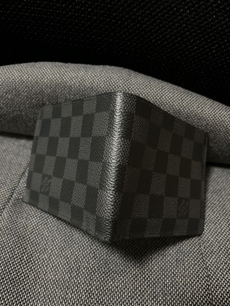 ルイヴィトン ダミエ グラフィット 二つ折り財布 マルコ