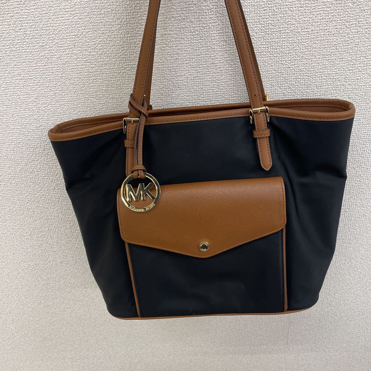 【1円スタート】バックMICHAEL KORS マイケルコーストートバッグ ハンドバッグ ブラウン 05yt_画像1