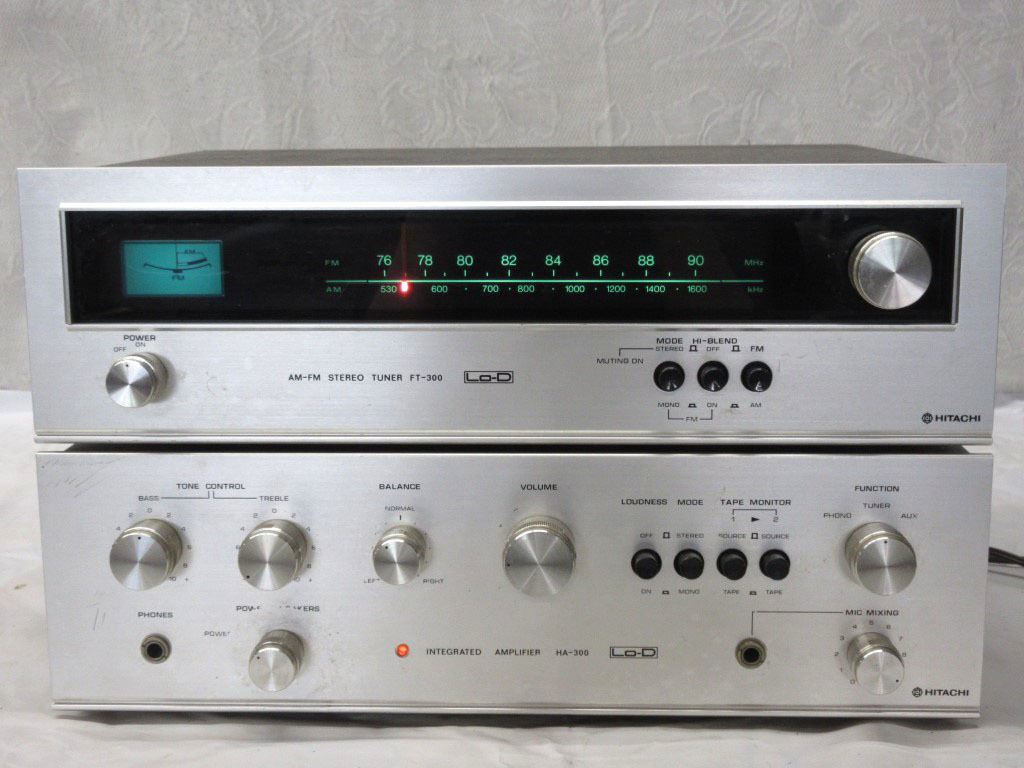 06K023 日立 Lo-D ローディ ステレオアンプ+チューナー [HA-300・FT