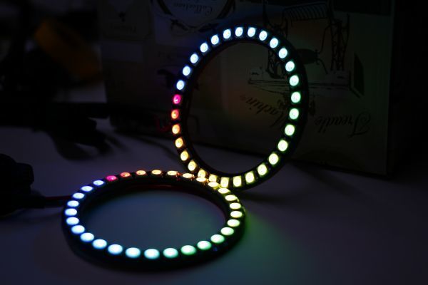 RGB　シーケンシャル　リング　ウィンカー連動可能　イカリング　60ｍｍ　LED　2個SET　Bluetooth　流星_画像5