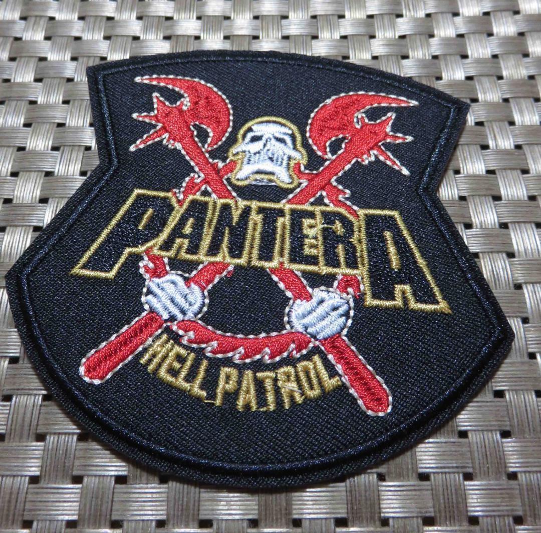 黒◆新品パンデラ　ヘル・パトロールPANTERA HELL PATROLヘヴィメタル　heavy metal ヘビーメタルバンド　ヘビメタ刺繍ワッペン （パッチ）_画像1