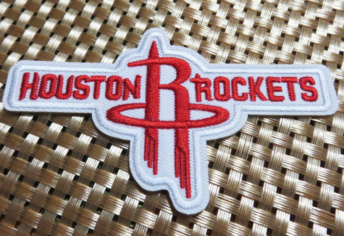 白赤R■新品NBA ヒューストン・ロケッツ Houston Rockets刺繍ワッペン■激渋☆バスケットボール◎アメリカ スポーツ◆洋服・衣類・衣服DIY_画像1