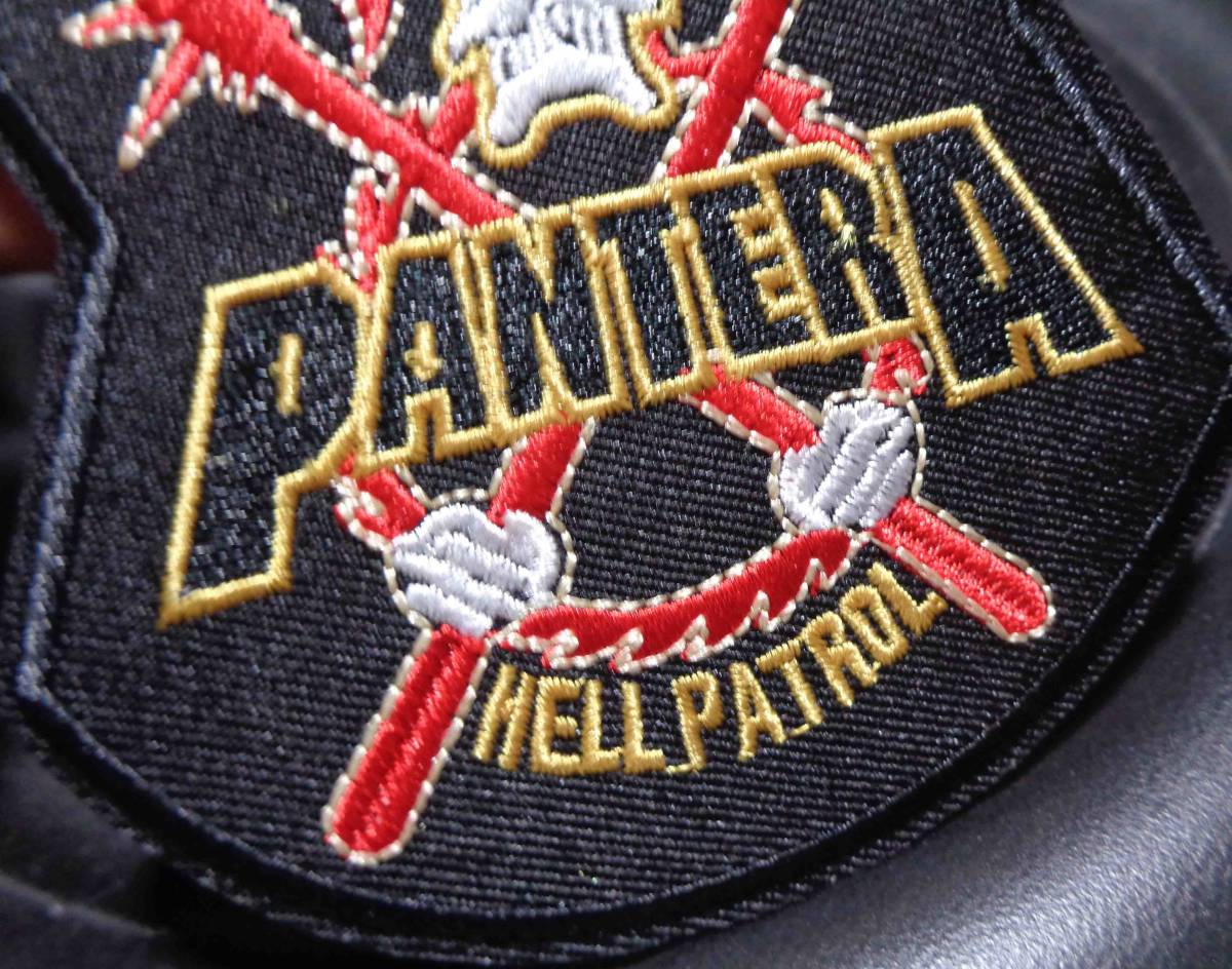 黒◆新品パンデラ　ヘル・パトロールPANTERA HELL PATROLヘヴィメタル　heavy metal ヘビーメタルバンド　ヘビメタ刺繍ワッペン （パッチ）_画像3