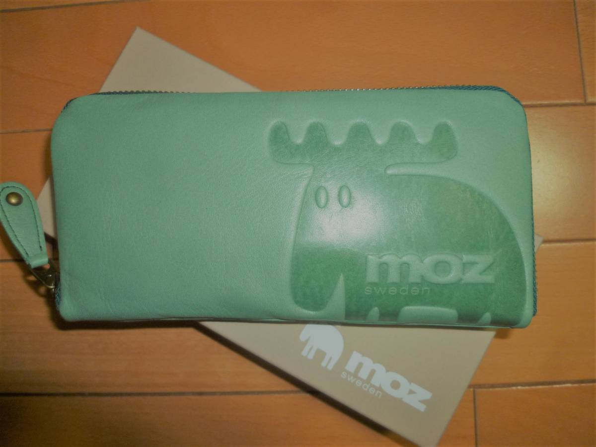 【新品・送料無料】　moz モズ　ラウンド長財布　GREEN