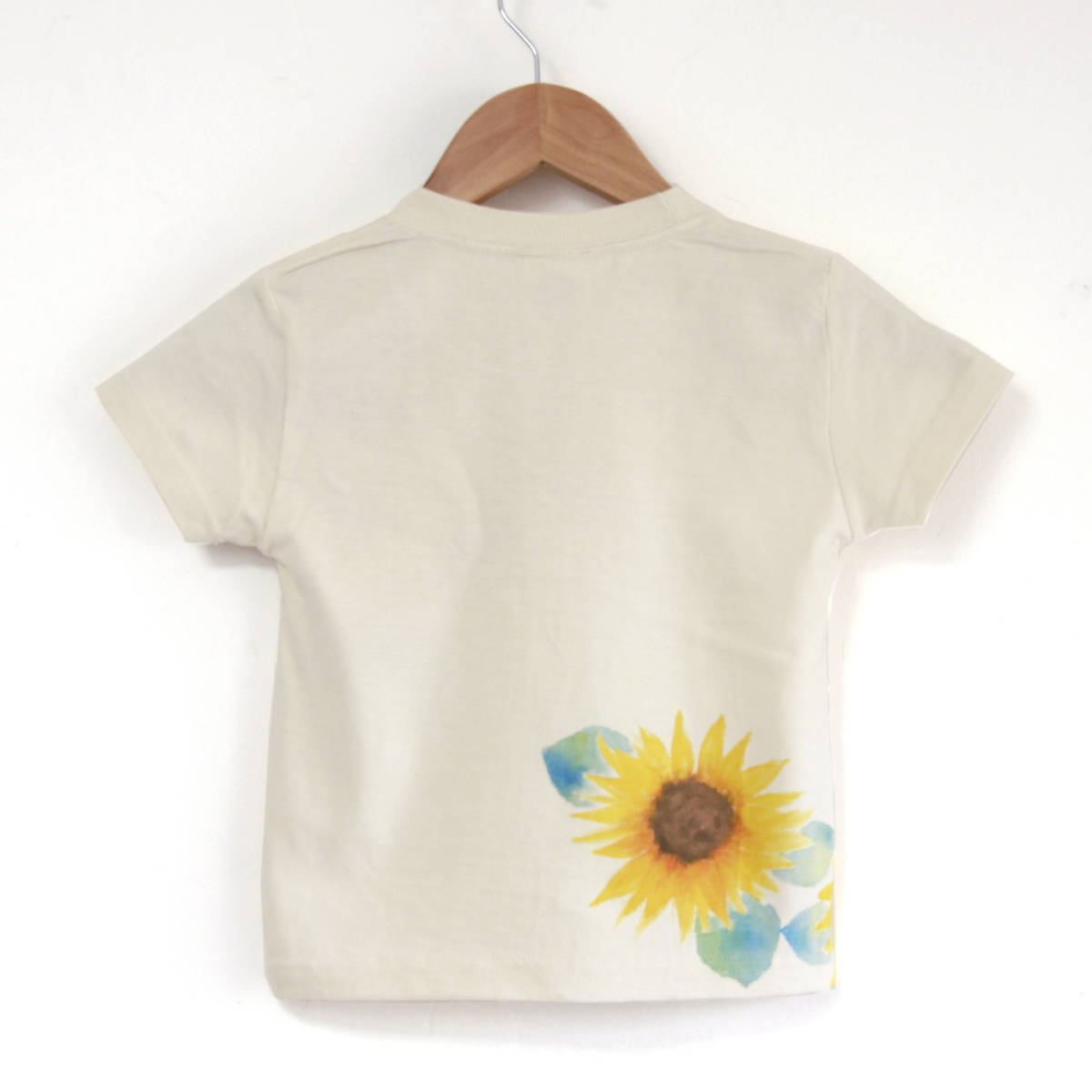  child clothes Kids T-shirt 140 size natural sunflower pattern T-shirt hand made hand .. T-shirt floral print summer present 