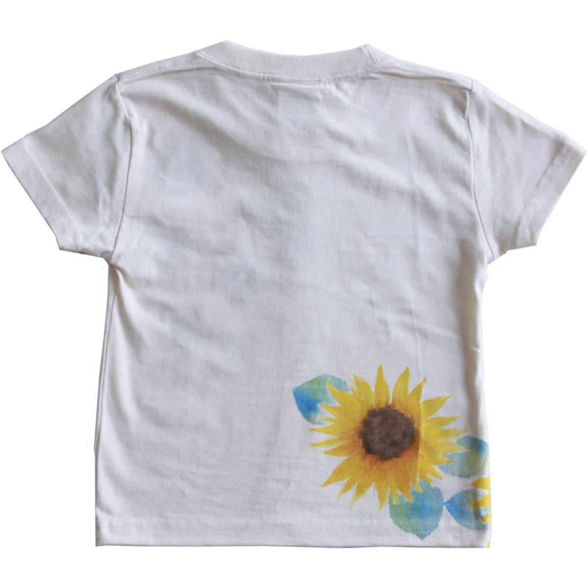  child clothes Kids T-shirt 140 size natural sunflower pattern T-shirt hand made hand .. T-shirt floral print summer present 