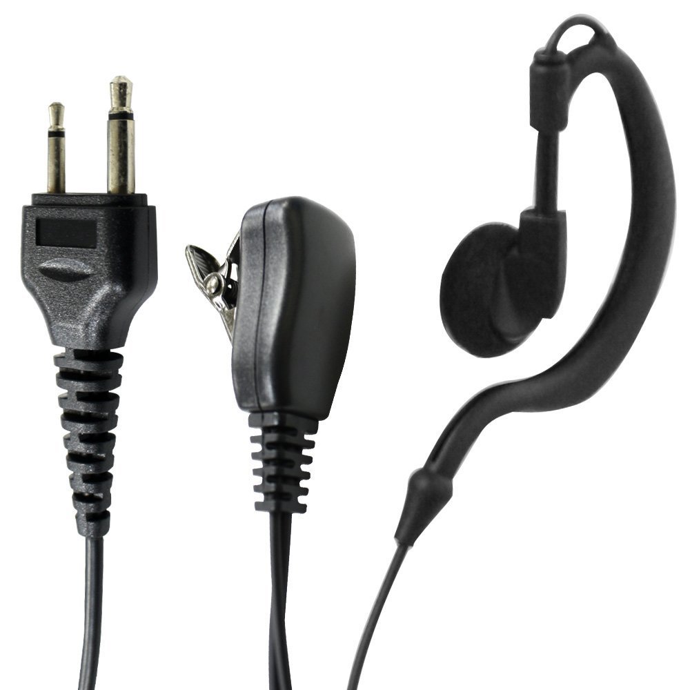 ALINCO(アルインコ)等トランシーバー対応互換 2ピン用耳掛けイヤホンマイク ICOM(アイコム)