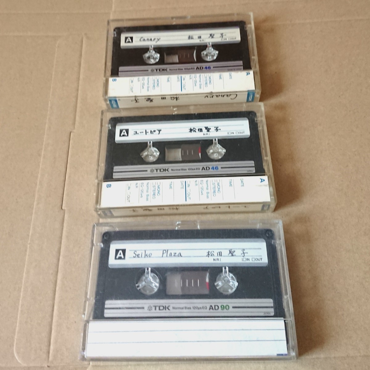 TDK カセットテープ ノーマルテープ Normal AD46×2本、AD90×1本 ツメ有 中古品