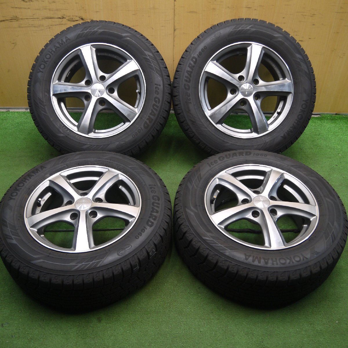 超バリ溝！21年！9.5分以上★スタッドレス 195/65R15 ヨコハマ アイスガード iG60 RIVAZZA ENKEI リヴァッツァ エンケイ PCD114.3/5H★_画像1