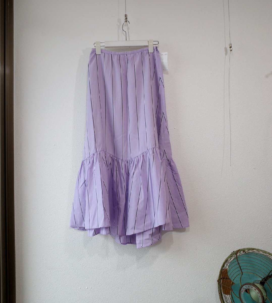 * free shipping!2021 year IENA/ Iena * stripe gya The -tia-do skirt / purple // regular price Y15.400* old clothes. gplus Hiroshima 2306r2