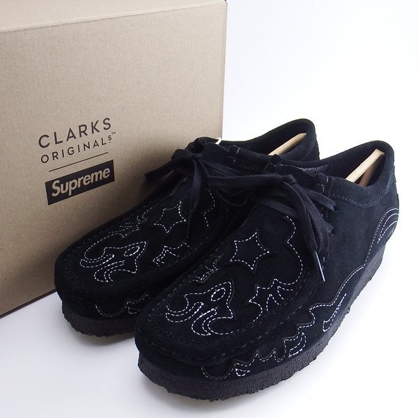 未使用品 Supreme Clarks Western Cut Out Wallabee Black us8.5 26.5