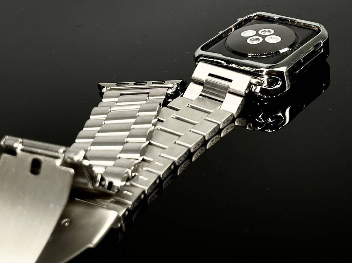 Apple Watch ロイヤルシルバーⅡ　カスタムバンド　セット　ケース　アップルウォッチ_画像6