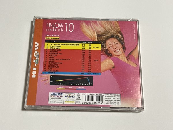 エアロビクスCD『ENERGY 4 FITNESS HI-LOW Combo Mix Vol.10』BPM136～160 ハイロー_画像2